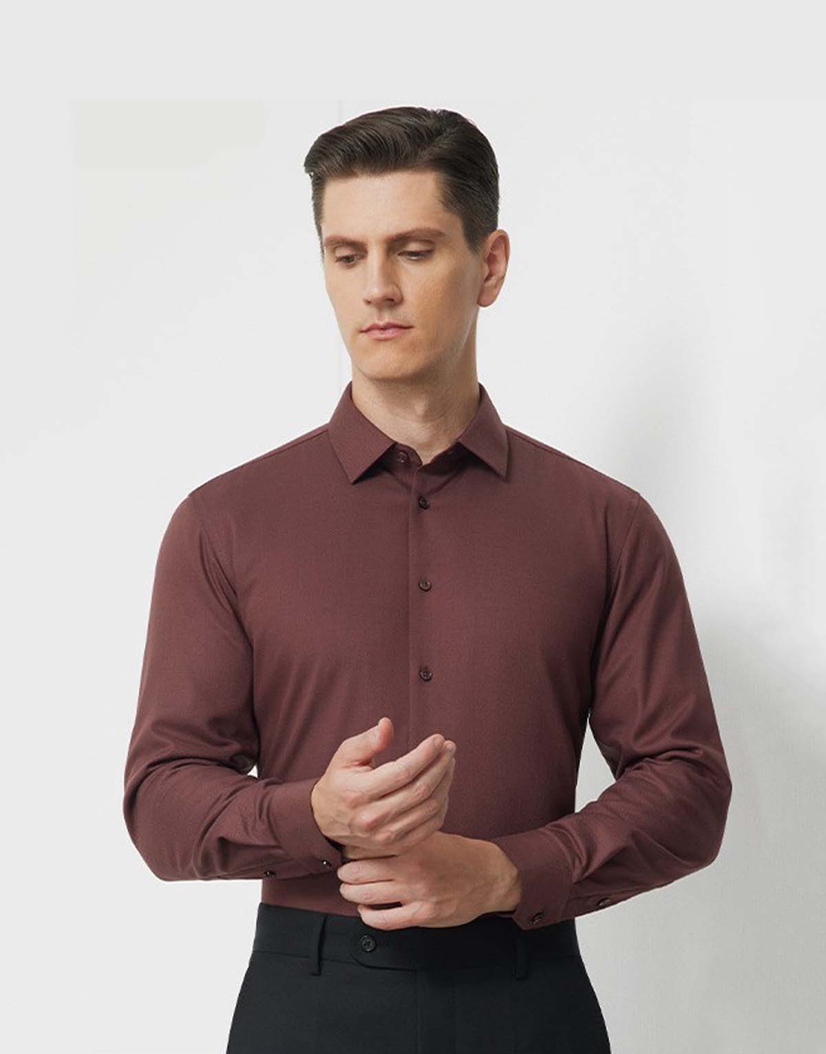 100PCT Cotton Non-Iron Shirt-ms-19-3